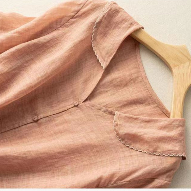 Nadia Lightweight Linen Button Blouse