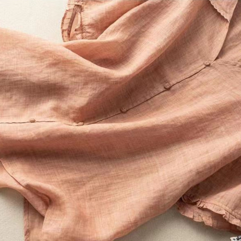 Nadia Lightweight Linen Button Blouse