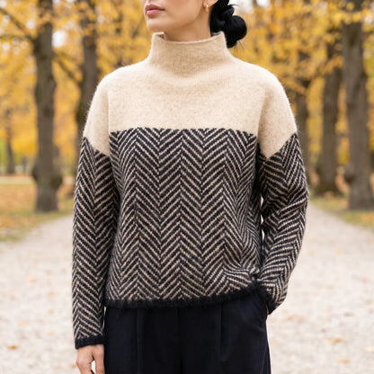 Rowan Textured High-Neck Sweater