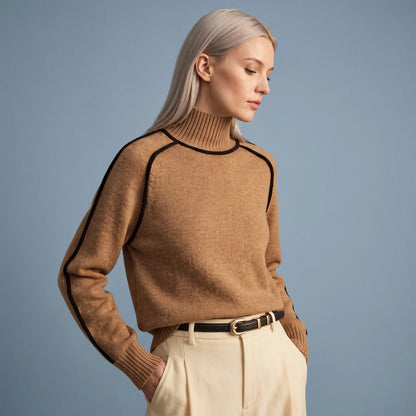 Vivienne Piped Collar Knit Pullover