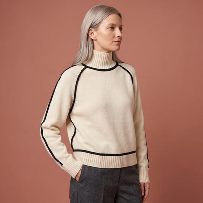 Vivienne Piped Collar Knit Pullover